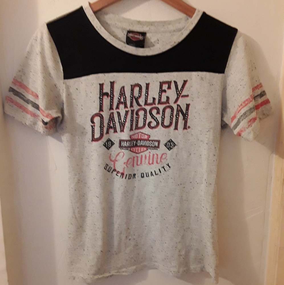 Harley Davidson cream tee